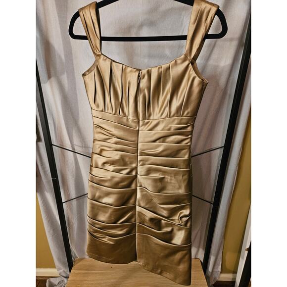 Bill Levkoff Gold Bodycon Dress – Size 4 - Picture 4 of 8